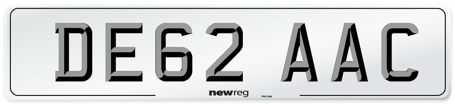 DE62 AAC Number Plate from New Reg